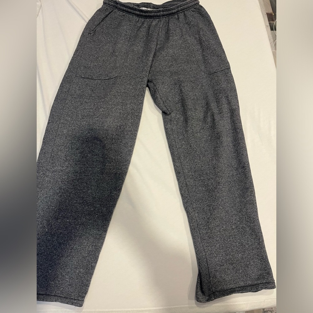 Dark grey straight leg sweatpants